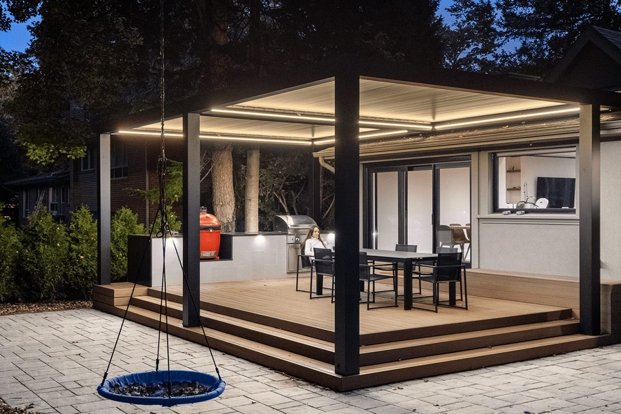Aluminum Attached Pergola (Exterior Aluminum Roofs, Generic - Non-Site-Specific) example